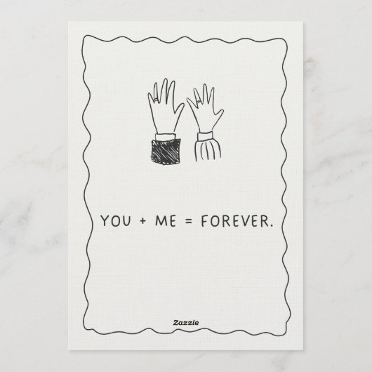 Romantic Wedding Invitation – Customizable 招待状 (裏面)