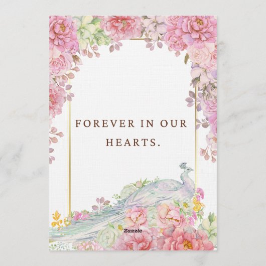 Romantic Wedding Invitation | Elegant Modern 招待状 (裏面)