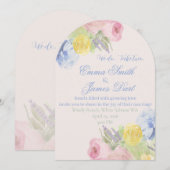 Romantic Wedding Invite Second Wedding or renewal 招待状 (正面/裏面)