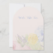 Romantic Wedding Invite Second Wedding or renewal 招待状 (裏面)
