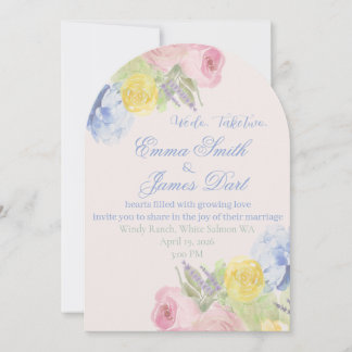 Romantic Wedding Invite Second Wedding or renewal 招待状