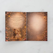 Romantic Wedding Mouse Couple Love Greeting Card カード (内部)