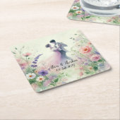 Romantic Wedding pastell Nr.1 スクエアペーパーコースター (アングル)