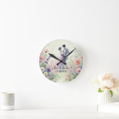 Romantic Wedding pastell Nr.1 ラウンド壁時計 (ホーム)