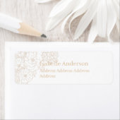 Romantic Wedding Peonies Delicate Ivory  ラベル (インサイチュ)