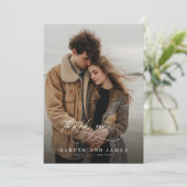 Romantic Wedding Photo Minimalist Thank You Card サンキューカード (スタンド正面)