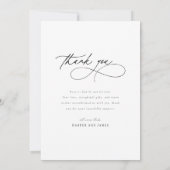 Romantic Wedding Photo Minimalist Thank You Card サンキューカード (裏面)