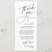 Romantic Wedding Place Setting Thank You Card プログラム (正面)