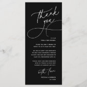 Romantic Wedding Place Setting Thank You Card プログラム (正面)