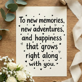 Romantic Wedding Quote Newlywed Bride Groom カード