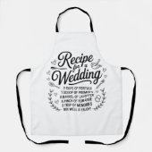 Romantic Wedding Recipe Quote Kitchen – Forever エプロン (正面)