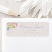 Romantic Wedding return address labels ラベル (インサイチュ)