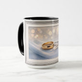 Romantic Wedding Rings Love Theme Ceramic Mug Gift マグカップ (正面左)