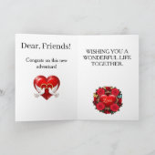 Romantic Wedding Silhouette of Bride and Groom カード (内部)