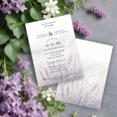 Romantic Wedding Spring Lavender Field Landscape 招待状