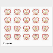 Romantic Wedding Swans With Gold Rings スクエアシール (シート)