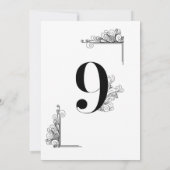 Romantic Wedding table number card 招待状 (裏面)
