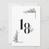 Romantic Wedding table number card 招待状 (正面)