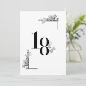 Romantic Wedding table number card 招待状 (スタンド正面)
