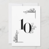 Romantic Wedding table number card 招待状 (正面)