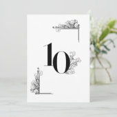 Romantic Wedding table number card 招待状 (スタンド正面)