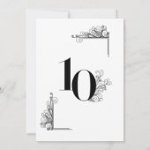 Romantic Wedding table number card 招待状 (裏面)