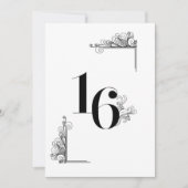 Romantic Wedding table number card 招待状 (正面)