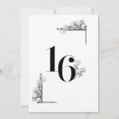 Romantic Wedding table number card 招待状 (裏面)
