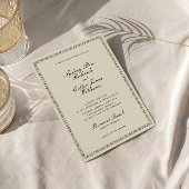Romantic Western Ornate Frame Wedding Invitation 招待状