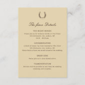 Romantic Western Ranch Wedding Details エンクロージャーカード (正面)