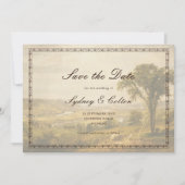 Romantic Western Ranch Wedding Save The Date セーブザデート (正面)
