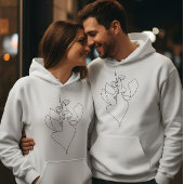 Romantic White Hoodie for Couples パーカ