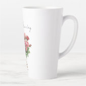 Romantic White Red Pink Roses Floral Wedding カフェラテマグ (右)