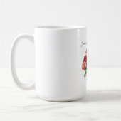 Romantic White Red Pink Roses Floral Wedding コーヒーマグカップ (左)