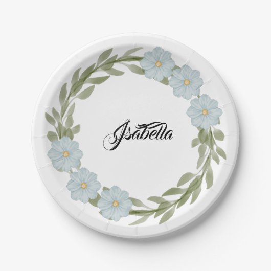 Romantic wild floral ペーパープレート (正面)