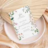 Romantic Wildflower Botanical Wedding Invitation 招待状