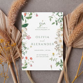 Romantic Wildflower Botanical Wedding Invitation 招待状