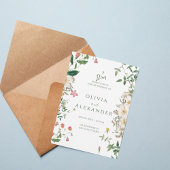 Romantic Wildflower Botanical Wedding Invitation 招待状