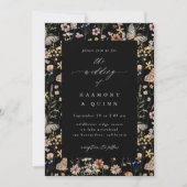 Romantic Wildflower Frame Wedding Invitation 招待状 (正面)