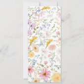 Romantic Wildflower Meadow Wedding Menu Card 招待状 (裏面)