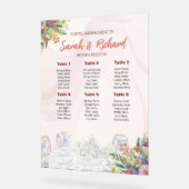 Romantic Wildflower Wedding Seating Chart アクリルサイン (傾斜)