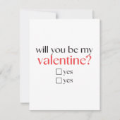 Romantic Will You Be My Valentine Card for Her シーズンカード (正面)
