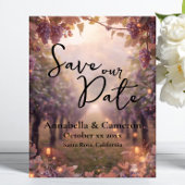 Romantic Wine Vineyard Wedding Save the Date 招待状