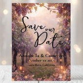 Romantic Wine Vineyard Wedding Save the Date 招待状