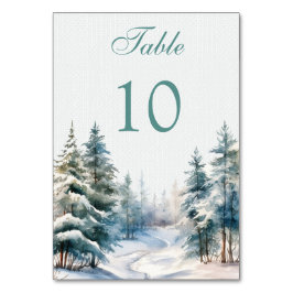 Romantic winter forest Wedding テーブルナンバー
