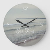 Romantic winter seascape ラージ壁時計 (正面)