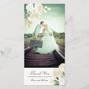 Romantic Woodland Thank You Photo Card (4x8) サンキューカード