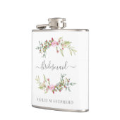 Romantic Wreath in Pink for Bridesmaids フラスク (左)