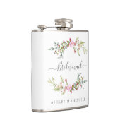 Romantic Wreath in Pink for Bridesmaids フラスク (右)