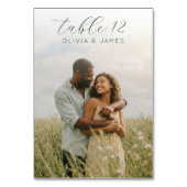 Romantic Yellow Floral Photo テーブルナンバー (正面)